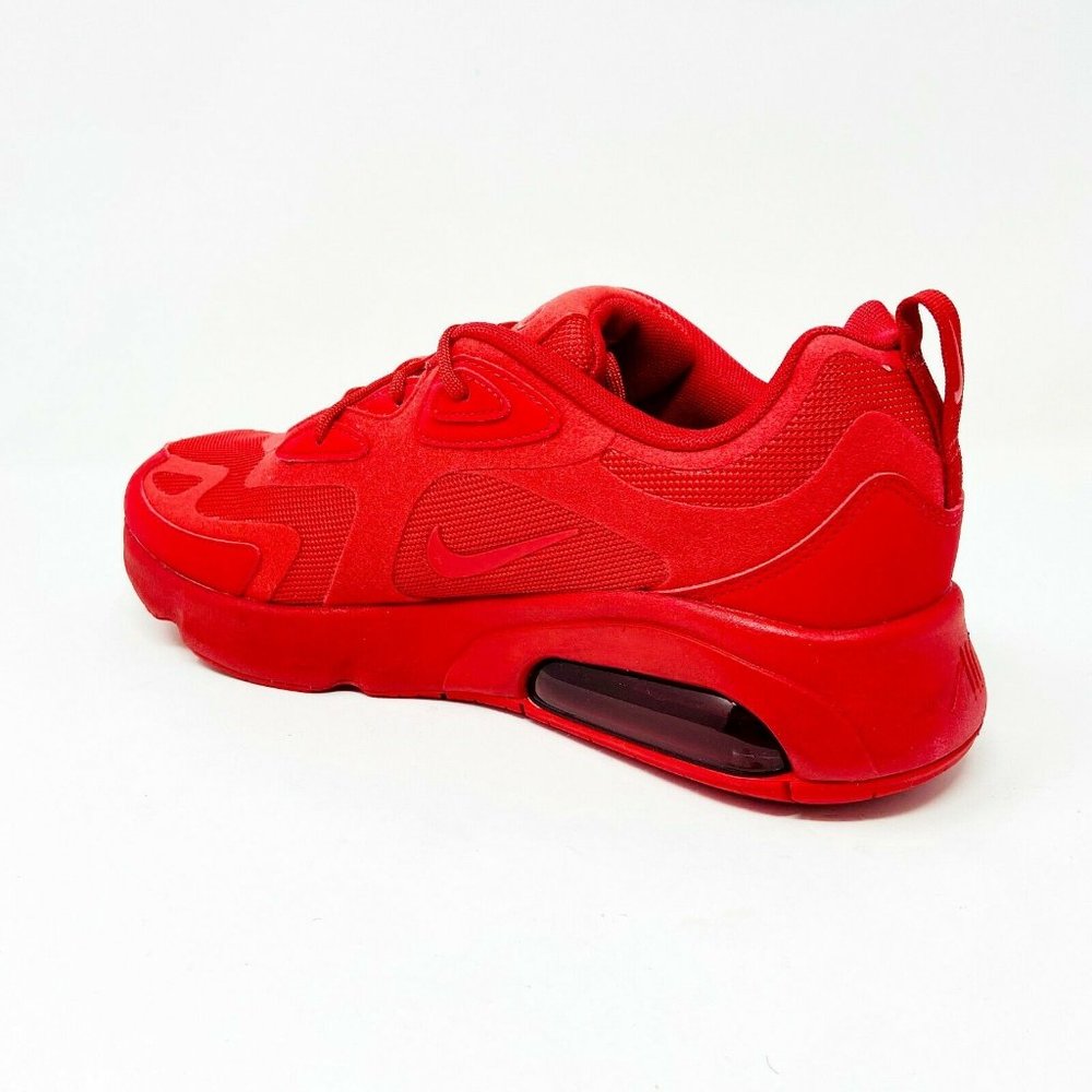 Nike Air Max 200 University Triple Red Mens Size 8 Running Sneakers CU4878 600 - Picture 3 of 5